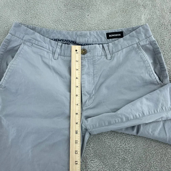 Bonobos Mens Slim Fit Gray Chinos 32/30 Cotton Spandex Blend 4564 - Picture 7 of 12